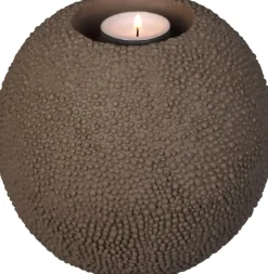 Waxinelichthouder Jeannette beige D 15 H 15 cm