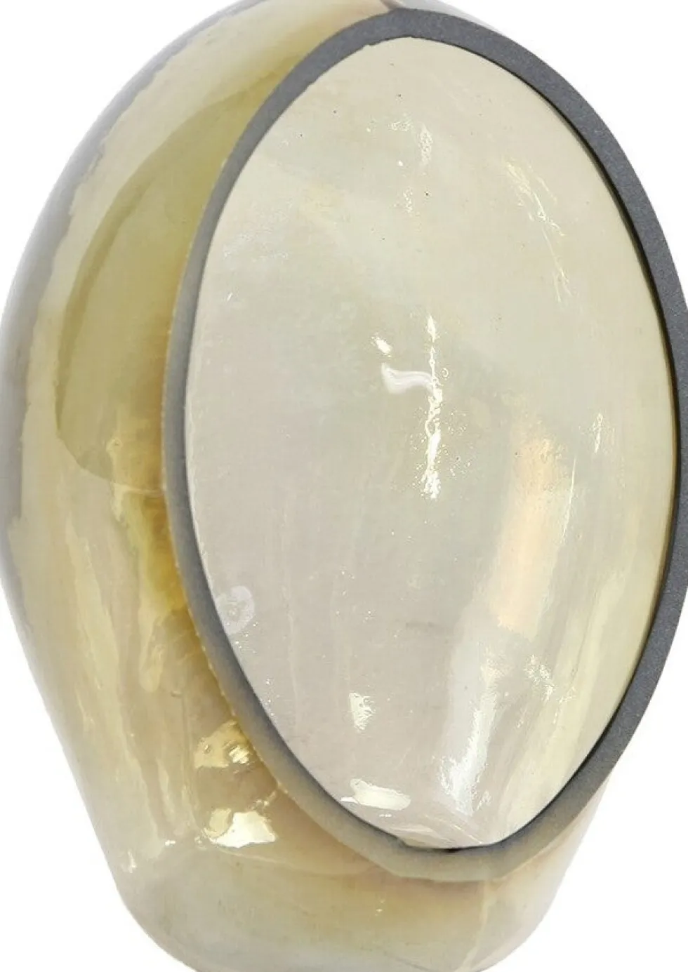 Waxinelichthouder Pim beige D 10 H 13 cm