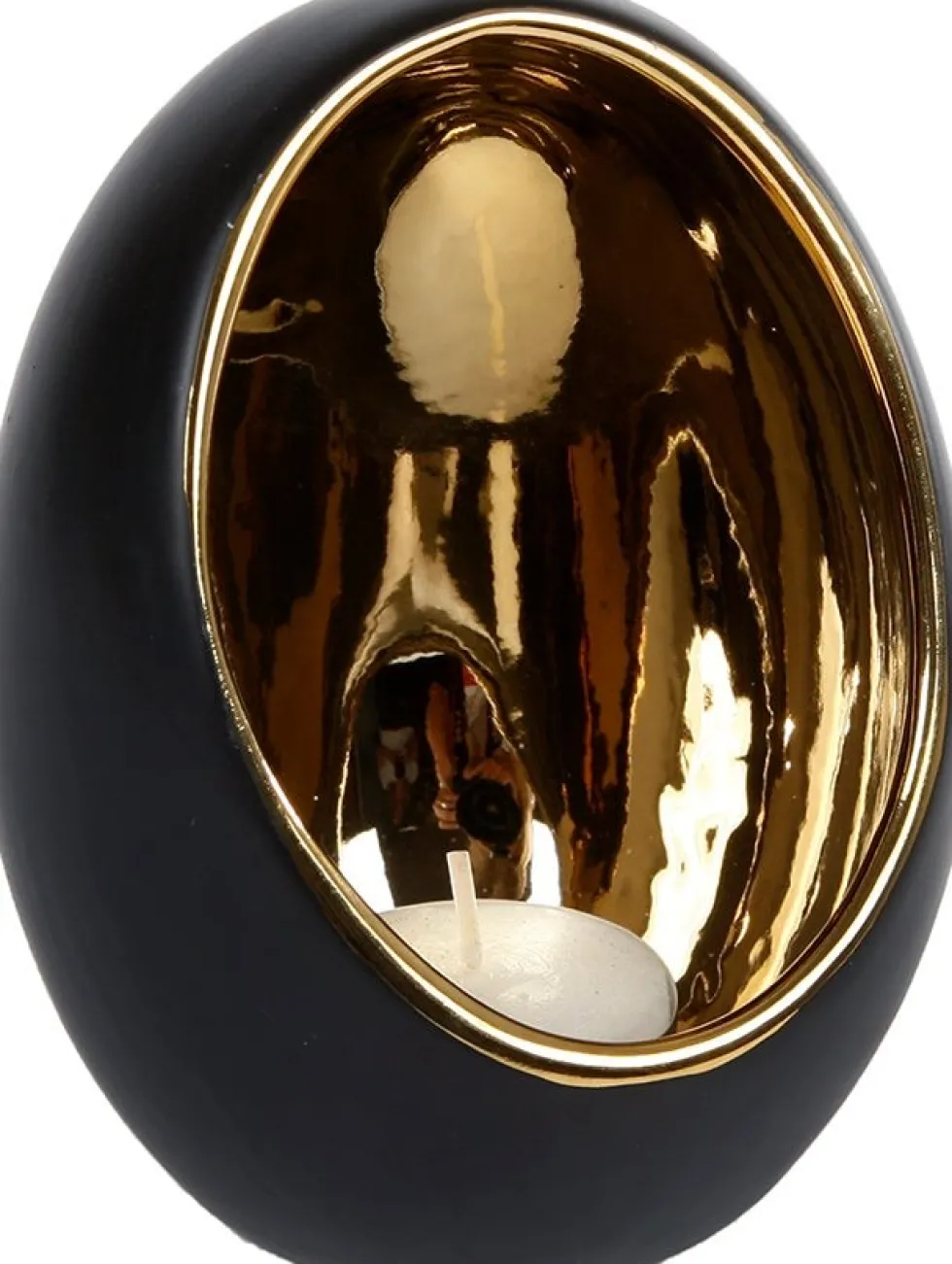Waxinelichthouder Pim goud D 11,5 H 15 cm