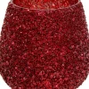 Waxinelichthouder Strass Cauldron rood D 12 H 12,5 cm