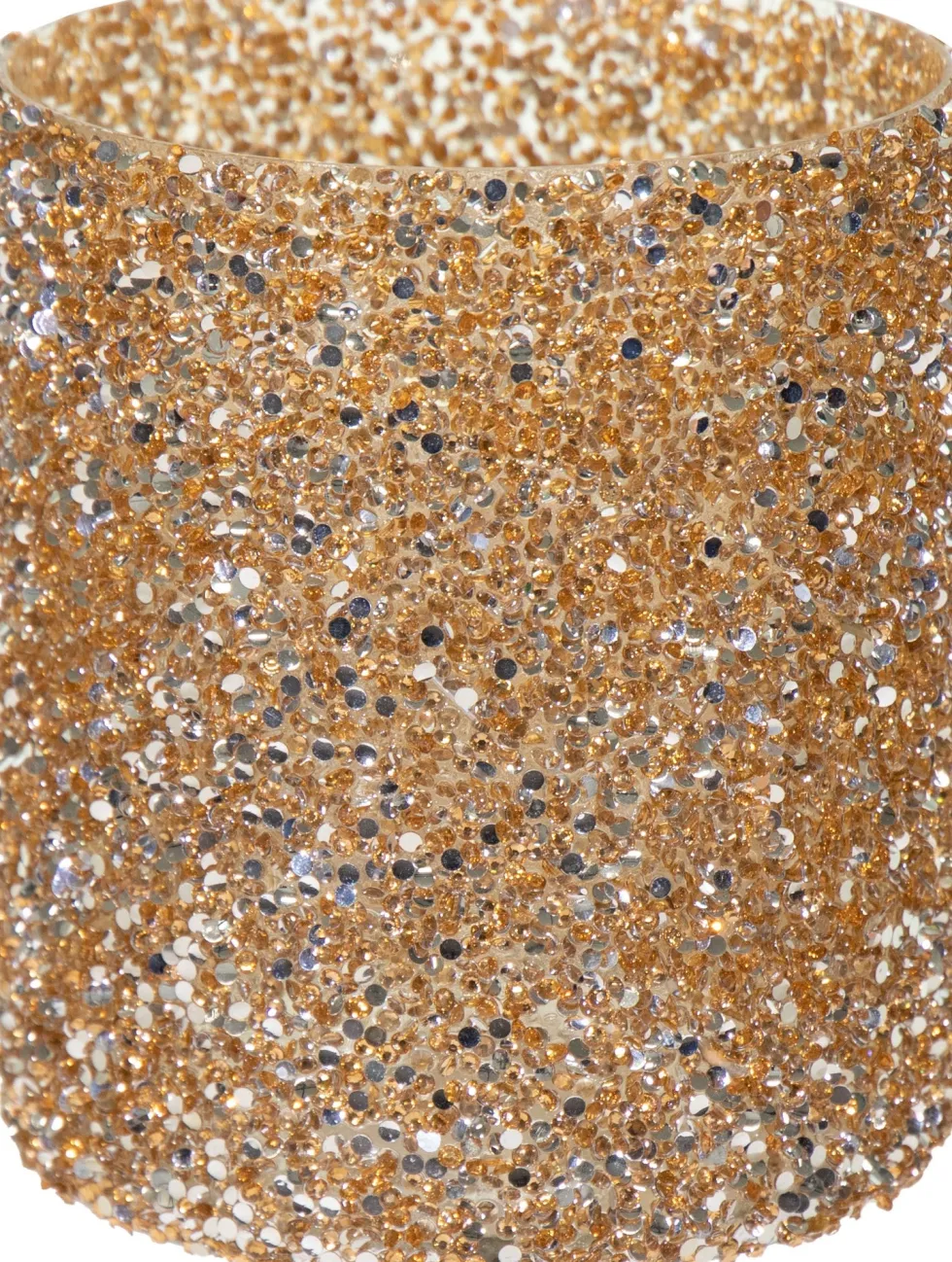 Waxinelichthouder Strass Lois goud D 8,5 H 8,5 cm