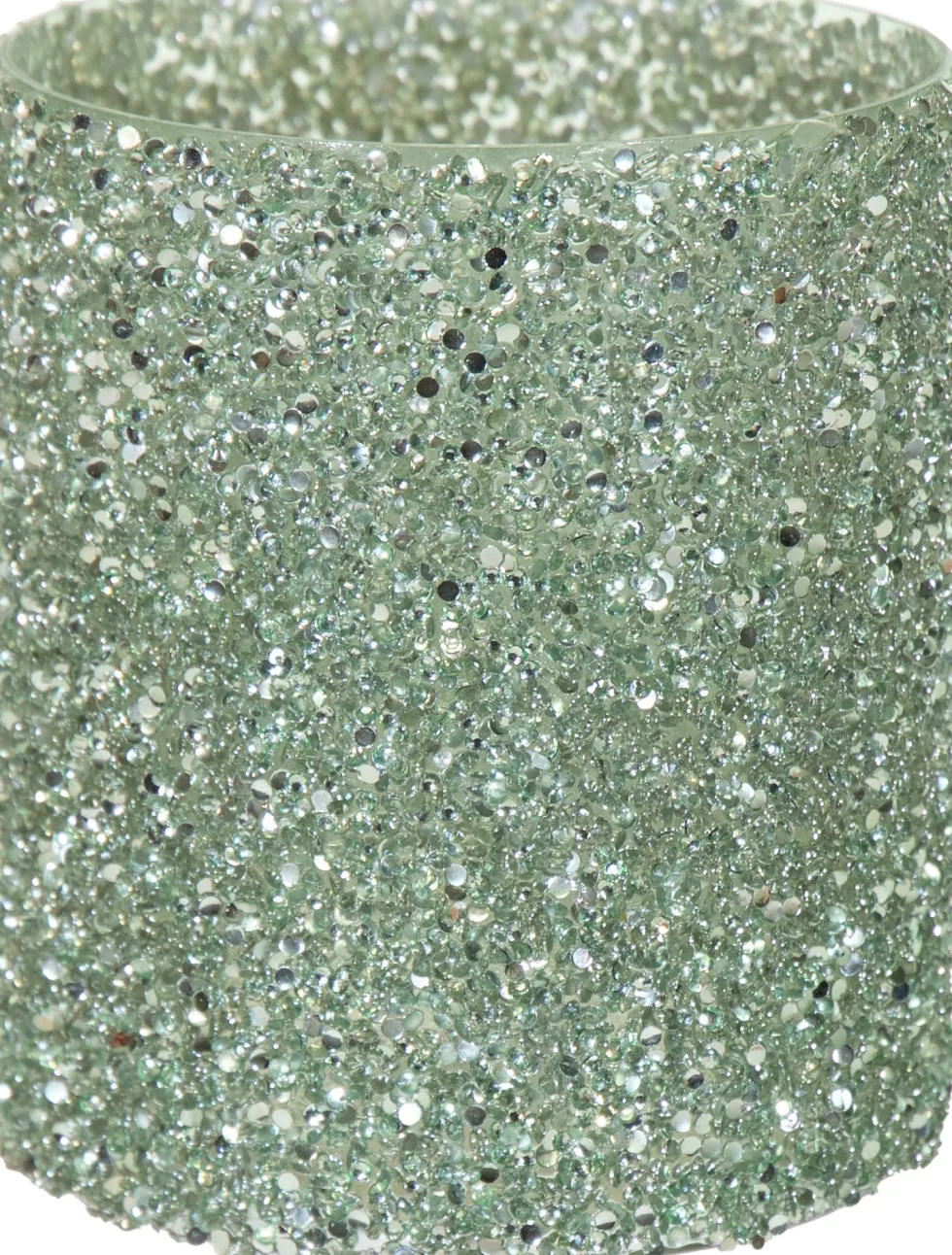Waxinelichthouder Strass Lois groen D 8,5 H 8,5 cm