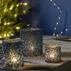 Waxinelichthouder Strass Lois blauw D 11 H 12,5 cm