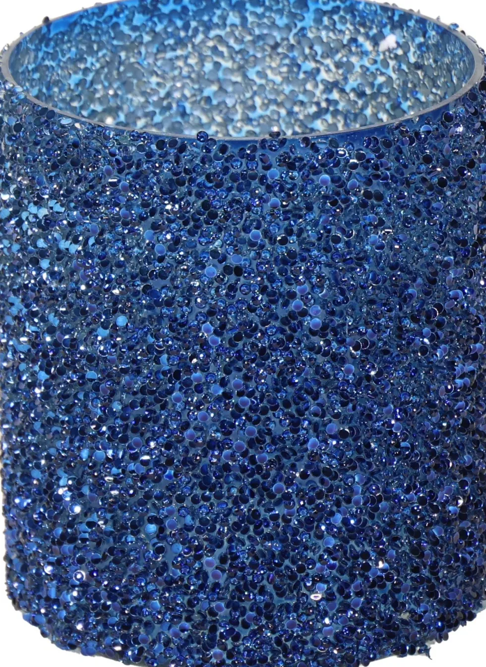 Waxinelichthouder Strass Lois blauw D 11 H 12,5 cm