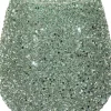 Waxinelichthouder Strass Lulu groen D 16 H 16,5 cm