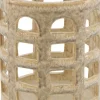 Windlicht beige D 12 H 14 cm