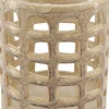 Windlicht beige D 17 H 20 cm