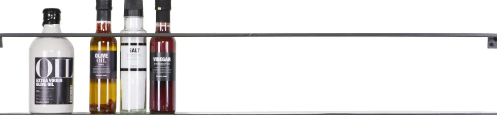 WOOOD wandplank Meert zwart 100 x 8 x 16 cm