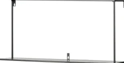WOOOD wandplank zwart 35 x 70 x 20 cm