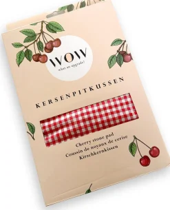 WOW kersenpitkussen rood / wit 30 x 20 x 3 cm