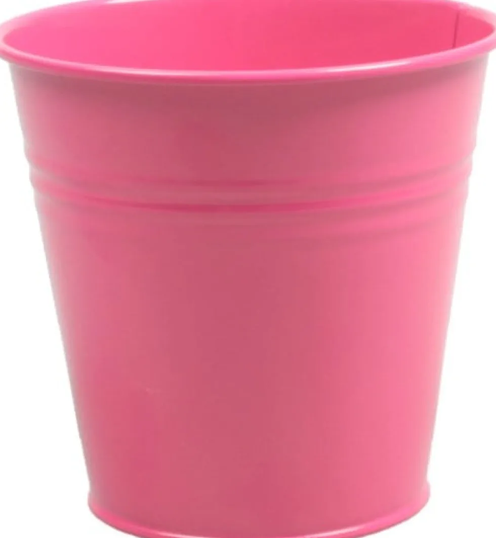 Zinc Collection bloempot Ella roze 11 x 11 x 10 cm